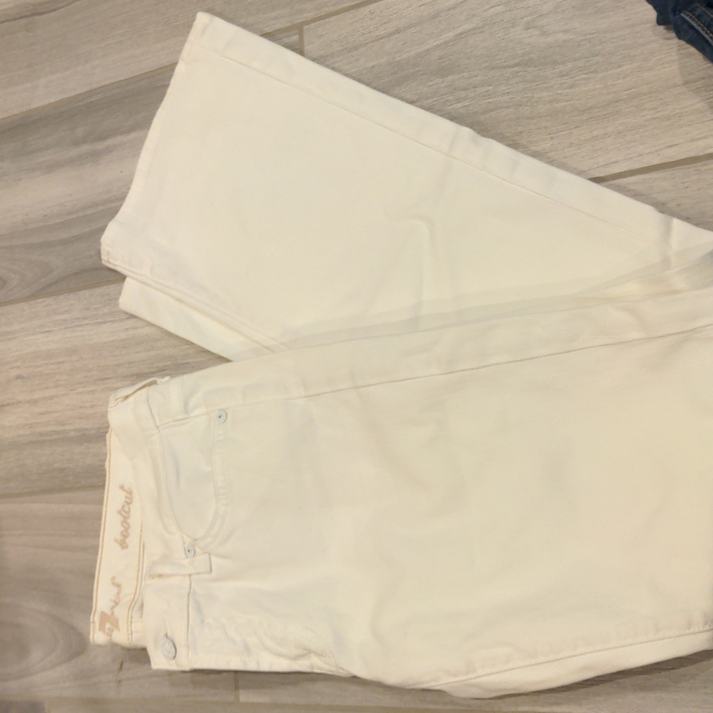 7 for all mankind white jeans